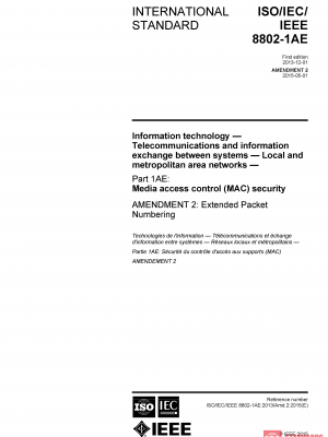 ISO/IEC/IEEE 8802-1AE:2013/Amd 2:2015 PDF