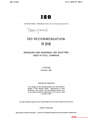 ISO/R 516:1966 PDF