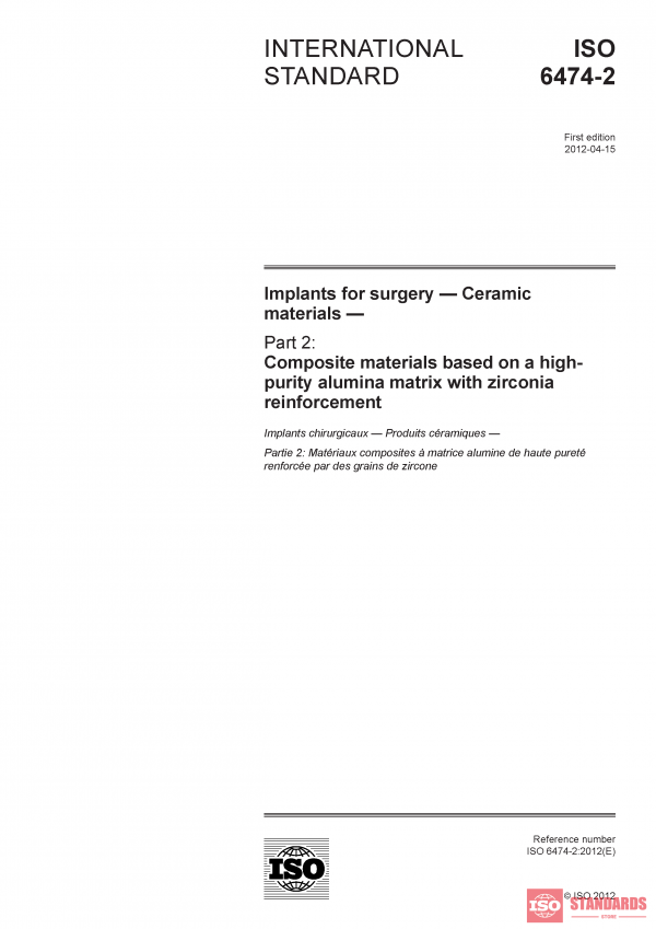 ISO 6474-2:2012 PDF