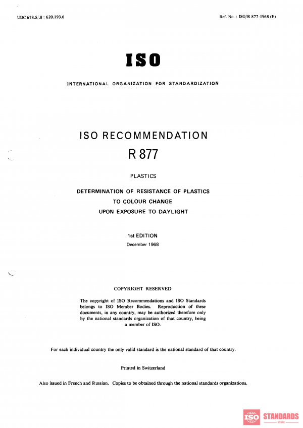 ISO/R 877:1968 PDF