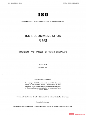 ISO/R 668:1968 PDF