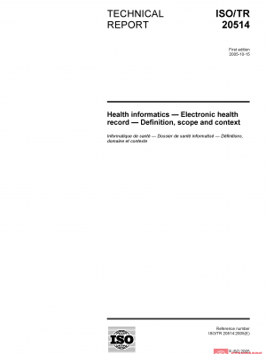 ISO/TR 20514:2005 PDF