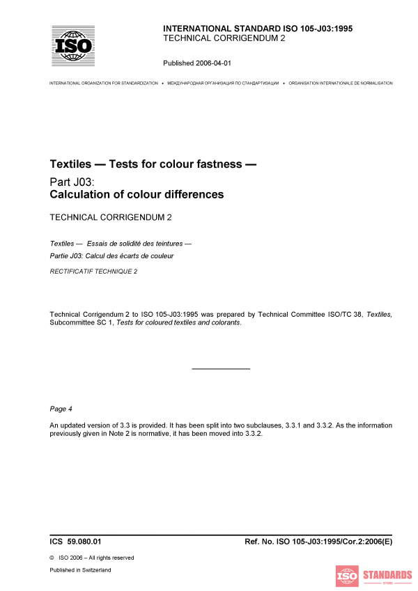 ISO 105-J03:1995/Cor 2:2006 PDF
