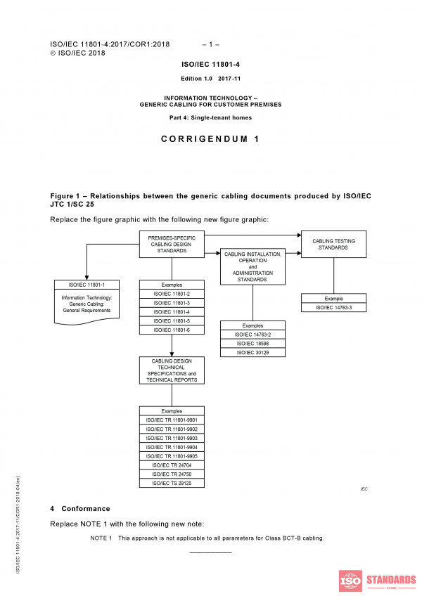 ISO/IEC 11801-4:2017/COR1:2018 PDF