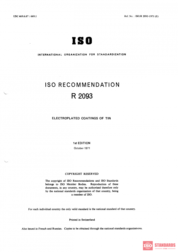 ISO/R 2093:1971 PDF