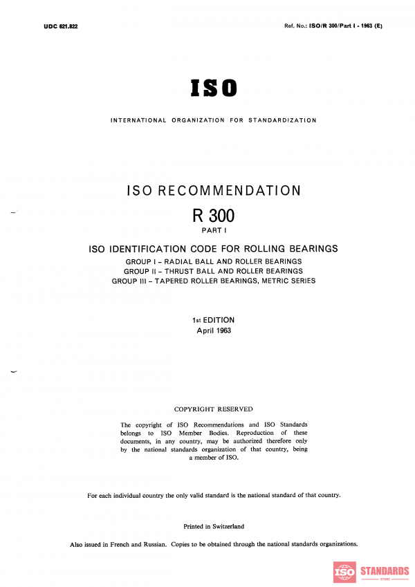 ISO/R 300-1:1963 PDF