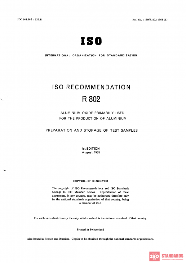 ISO/R 802:1968 PDF