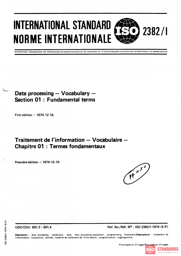 ISO 2382-1:1974 PDF