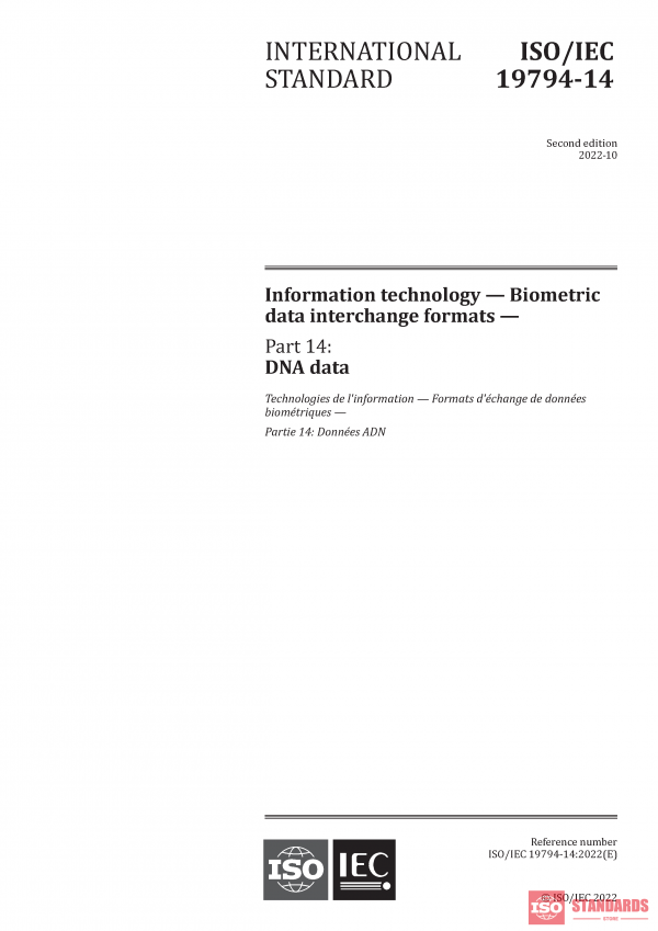 ISO/IEC 19794-14:2022 PDF