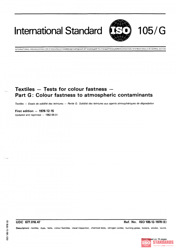 ISO 105-G:1978 PDF