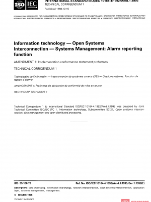 ISO/IEC 10164-4:1992/AMD1:1995/COR1:1996 PDF