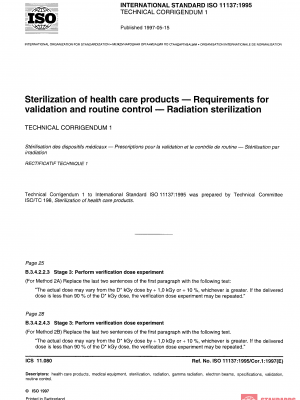ISO 11137:1995/Cor 1:1997 PDF
