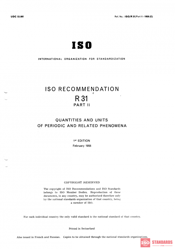 ISO/R 31-2:1958 PDF