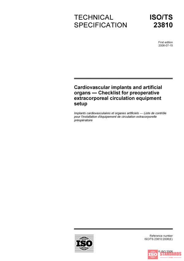 ISO/TS 23810:2006 PDF