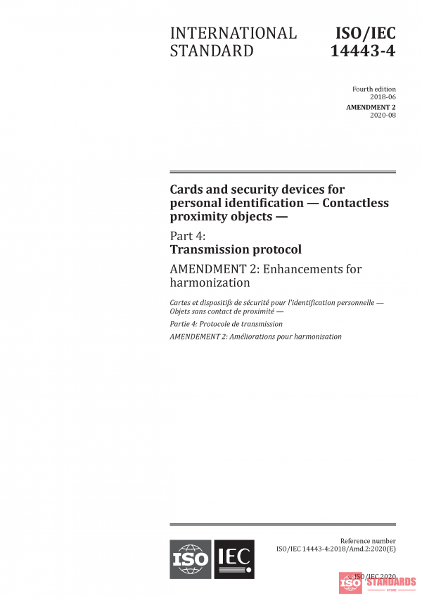 ISO/IEC 14443-4:2018/AMD2:2020 PDF