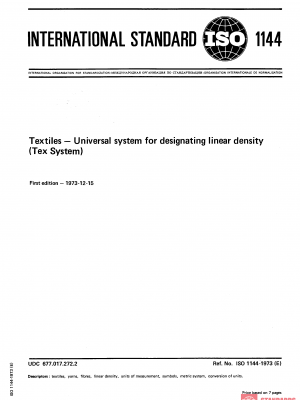ISO 1144:1973 PDF
