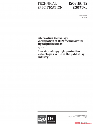 ISO/IEC TS 23078-1:2020 PDF