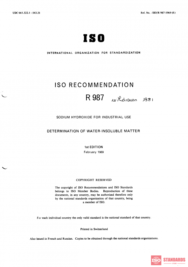 ISO/R 987:1969 PDF