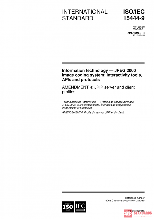 ISO/IEC 15444-9:2005/Amd 4:2010 PDF