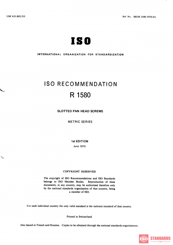 ISO/R 1580:1970 PDF