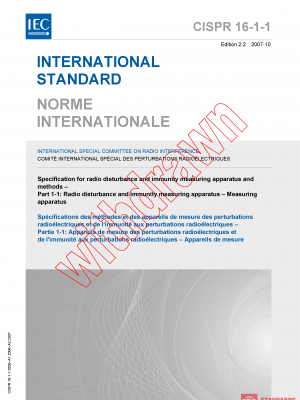 CISPR 16-1-1:2006+AMD1:2006+AMD2:2007 CSV PDF