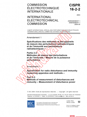 CISPR 16-2-2:2003/AMD1:2004 PDF