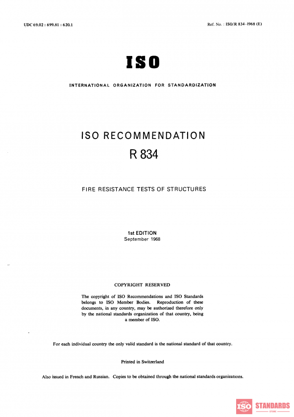ISO/R 834:1968 PDF