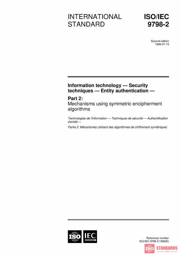 ISO/IEC 9798-2:1999 PDF