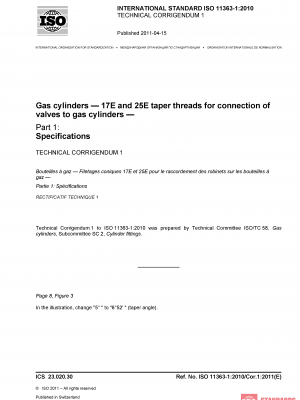ISO 11363-1:2010/Cor 1:2011 PDF