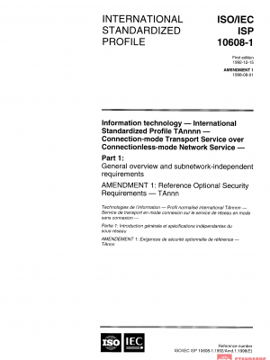 ISO/IEC ISP 10608-1:1992/Amd 1:1998 PDF