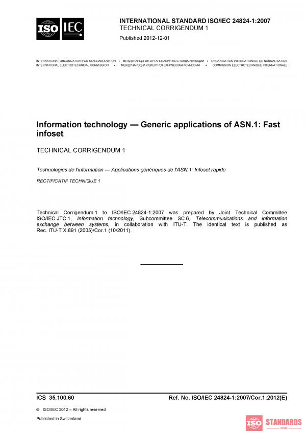 ISO/IEC 24824-1:2007/COR1:2012 PDF