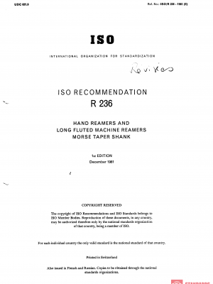 ISO/R 236:1961 PDF