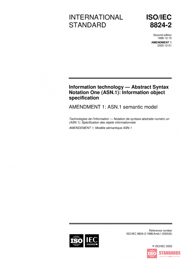 ISO/IEC 8824-2:1998/Amd 1:2000 PDF