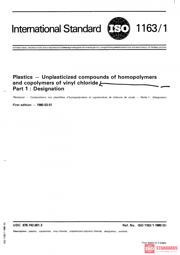 ISO 1163-1:1980 PDF