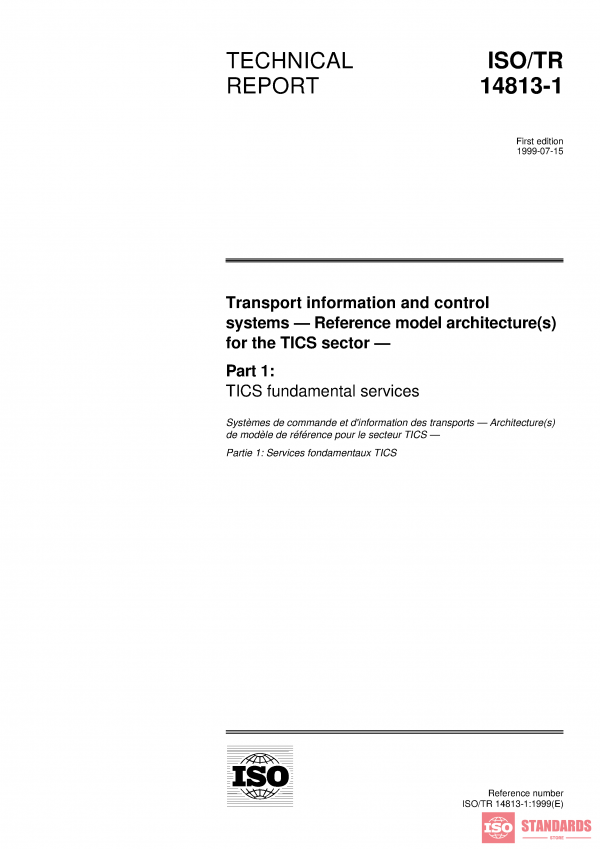 ISO/TR 14813-1:1999 PDF