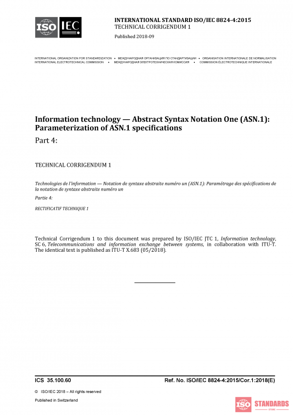 ISO/IEC 8824-4:2015/COR1:2018 PDF