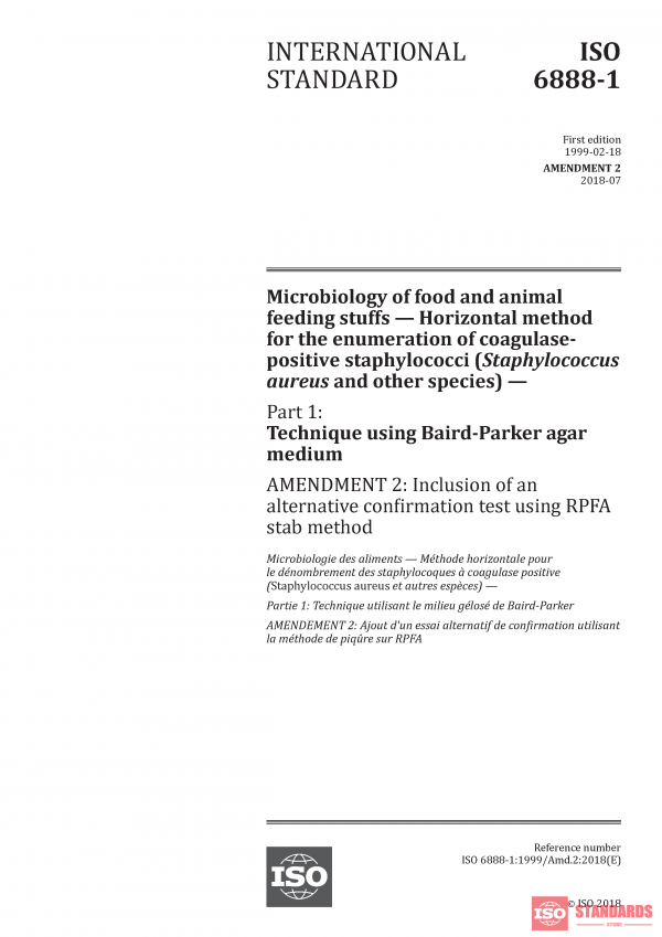 ISO 6888-1:1999/Amd 2:2018 PDF