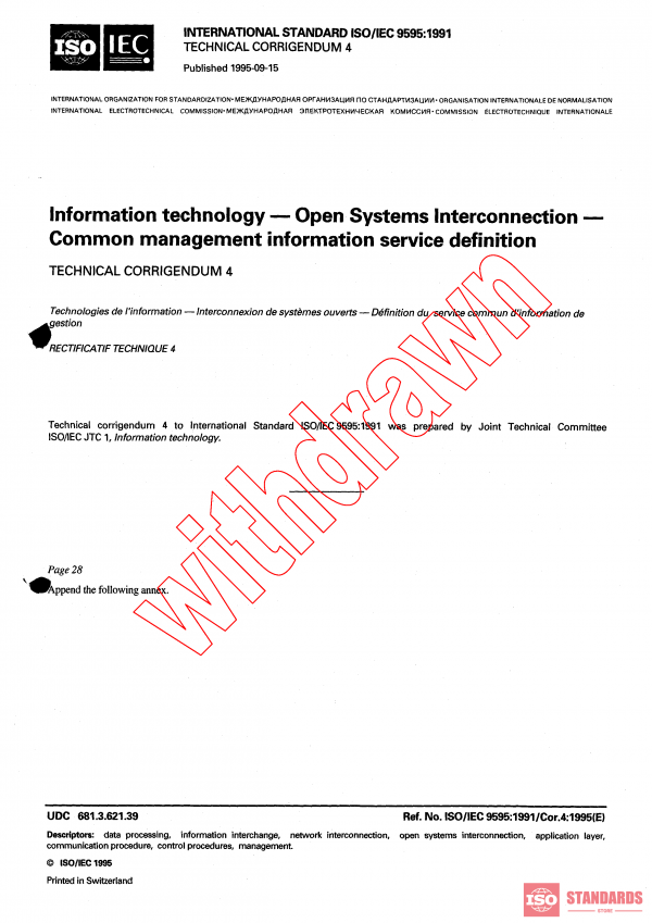 ISO/IEC 9595:1991/COR4:1995 PDF