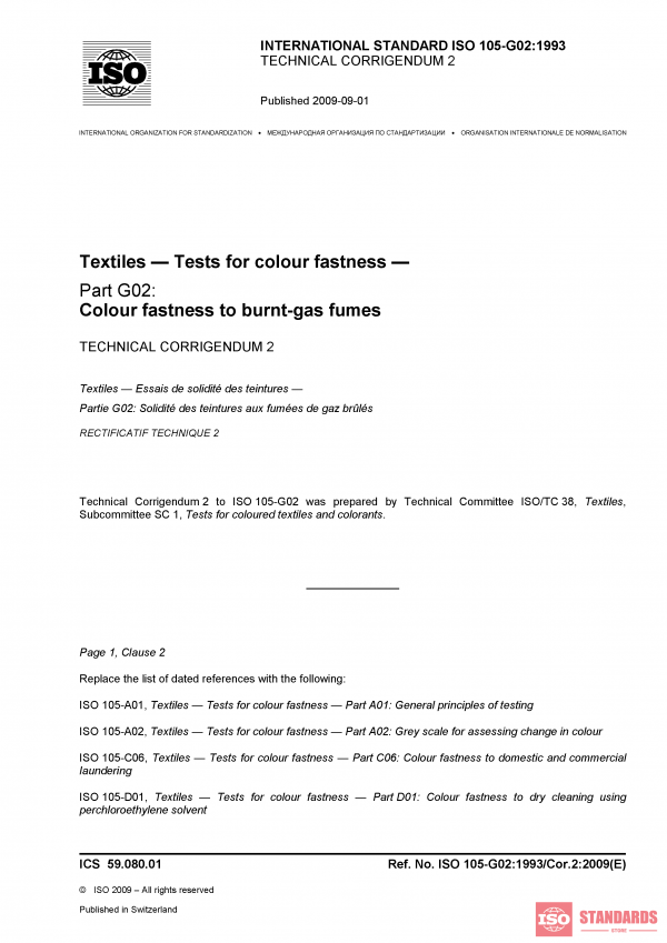 ISO 105-G02:1993/Cor 2:2009 PDF