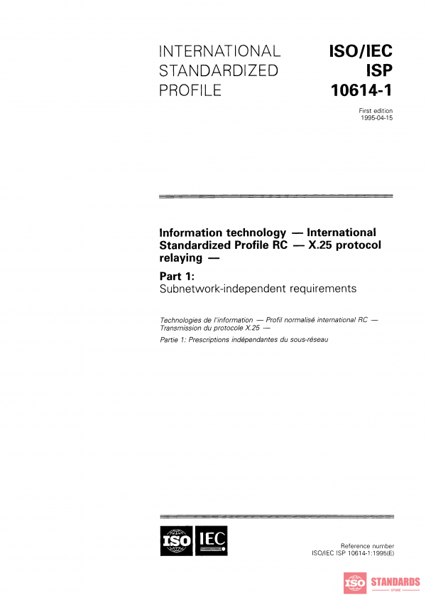 ISO/IEC ISP 10614-1:1995 PDF