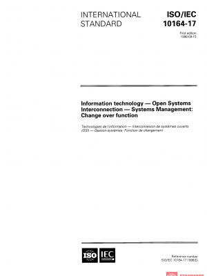 ISO/IEC 10164-17:1996 PDF