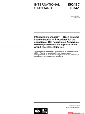 ISO/IEC 9834-1:2005 PDF