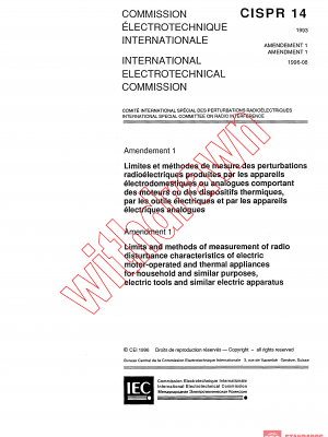 CISPR 14:1993/AMD1:1996 PDF