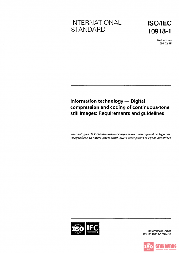 ISO/IEC 10918-1:1994 PDF