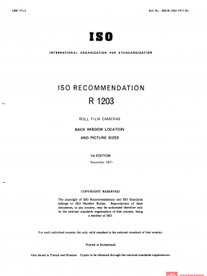 ISO/R 1203:1971 PDF
