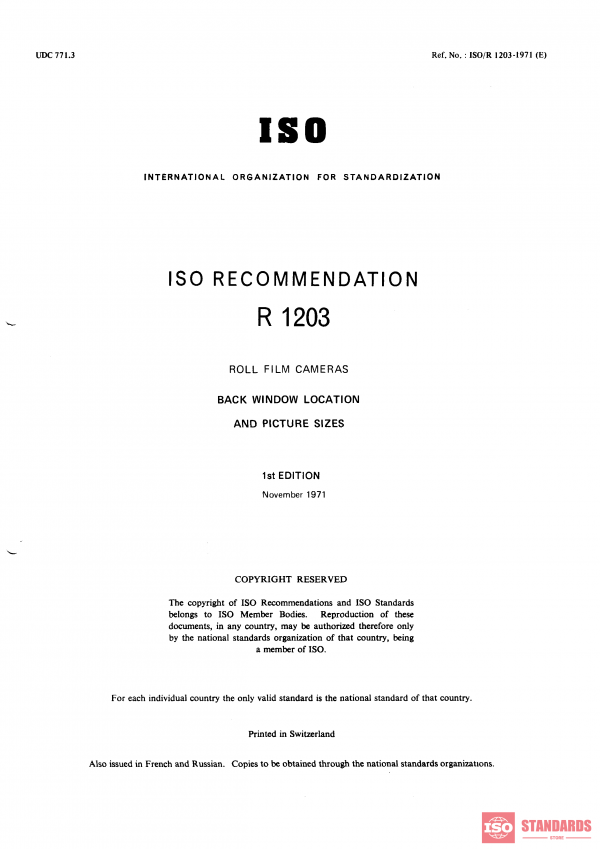 ISO/R 1203:1971 PDF