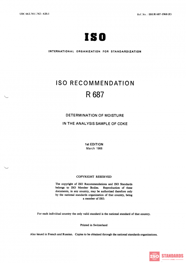 ISO/R 687:1968 PDF