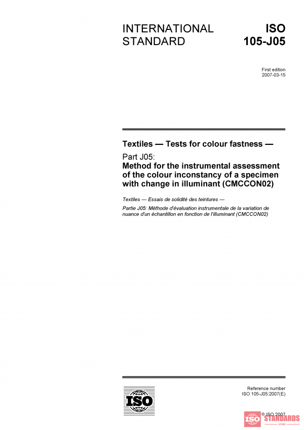 ISO 105-J05:2007 PDF