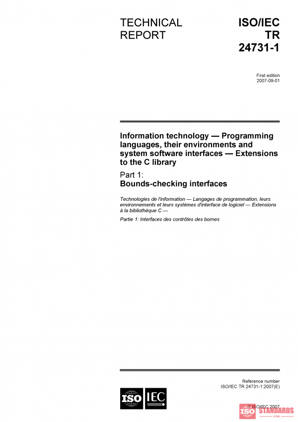 ISO/IEC TR 24731-1:2007 PDF
