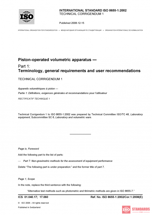 ISO 8655-1:2002/Cor 1:2008 PDF